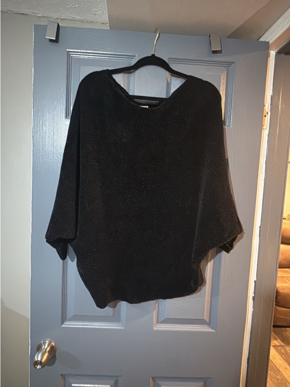 Cozy Black Oversized Pullover Sweater